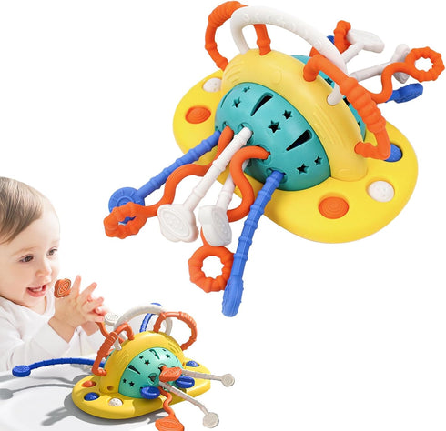 Baby Silicone Suction Cup Toy for High Chair, Toddler Sensory Toy for 6-12 Months, Montessori