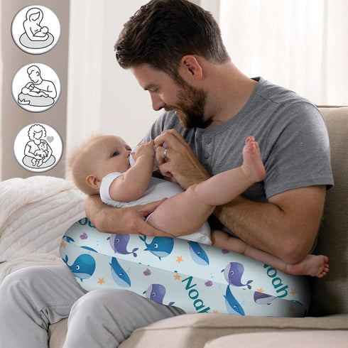 YouBaiVS Personalized Nursing Pillow Cover with Name Custom Removable Cover for Breastfeeding Pillows