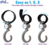 Stroller Hooks 2 Pack, Organizer Clip for Travel Purse, Shopping, Diaper Bags