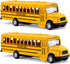 TYMXGHF 2 Pack 5.5'' Pull Back School Bus - Die-cast Metal Toy Vehicles in Bright Yellow for Kids