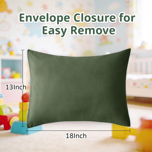 Yvrcen 3-Piece Set Olive Green Toddler Sheets, Green Sheet for Toddler, Soft Microfiber Bed Sheets for Kids Bed