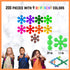 200 Pcs Interlocking Plastic Building Blocks - STEM Toys for Kids and Toddlers, Educational Montessori Toys Safe