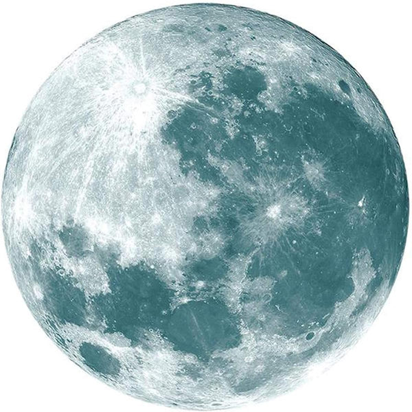 Glow in The Dark Moon Wall Decals, 11.8 Inch Luminous Sticker, Perfect Ceiling or Wall Decor for Kids' Bedroom