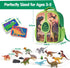 3-5 Backpack Set 3D 4 4-8 COCO&Friends Dinosaur Toys for Kids - Portable Dinosaur Play with Foldable Mat, Pretend Play