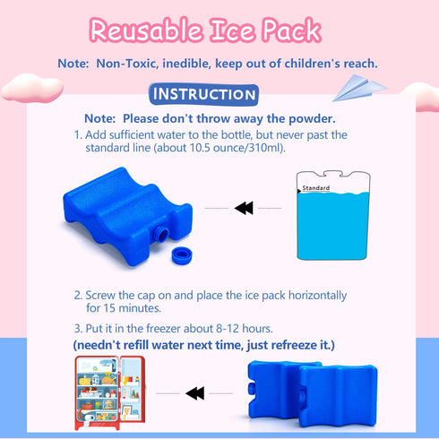 Packs (Pack 2), Packs 4-5 Luxja Reusable Ice for Breastmilk Storage of Breastmilk Bottle Ice for Breastfeeding Working