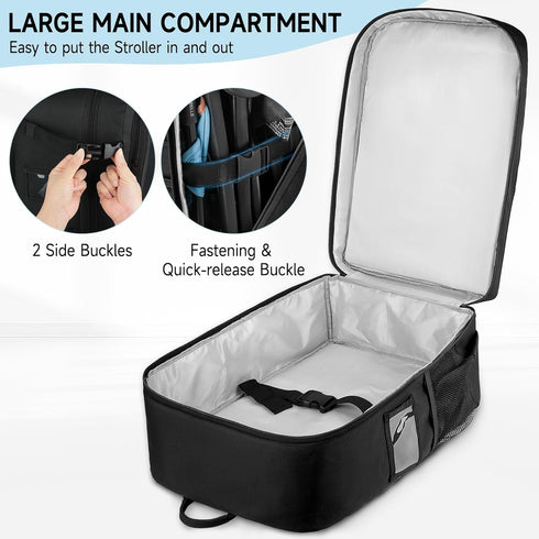 LEFORZ Bag(Size:13.8''8.7''20.5''),Stroller Backpack 2 Stroller Travel Compatible with Gb Pockit/Pockit+ All City/Air