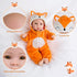 17 Inch 3+ Aori Baby Dolls - Real Life Doll with Ultra Soft Body & Fox Outfits for Girls | Pretend Play, Adoption Day