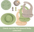Upward Baby 3 Pack Silicone Feeding Spoons with Anti Choke Barrier, Self Feeding Toddler Utensils