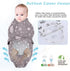 3 Pack 100% Elephants,0-3Months) LAT Swaddle Blanket with zip Baby Girl Boy-Easy Adjustable Infant Sleep Sack Wrap