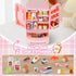 kimo 40+ Playset. Mini Refrigerator Toy, Fill The Fridge with Ice Cream, Juice & Mini Food Toys for Dollhouse