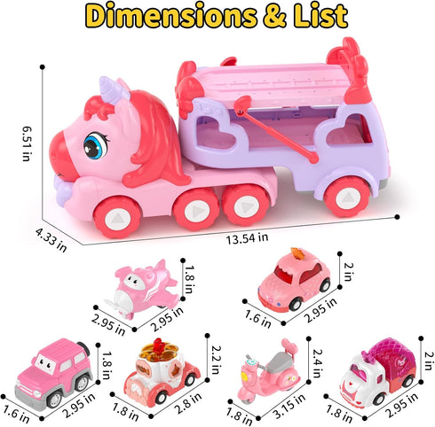 7 1 1 2 3 1-3 2-4, newcrave in Carrier Truck Toys for Year Old Girl Birthday Gifts, Princess Toddler Toys Age Toddler