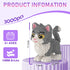 MIKIJOYS 3D 3000PCS RQ8888 Cat Building Blocks with Organizer Bins | Grey | Micro Animal Building Blocks | | Gift