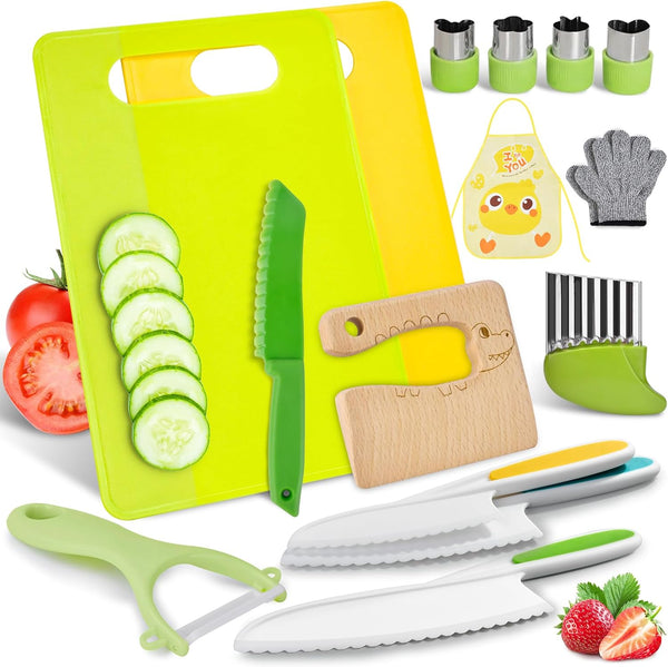 COVLUROTO 15PCS Montessori Kitchen Toys for Toddlers: Easter Basket Stuffers Gifts for Kids