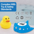 Elepho eFloat Digital Baby Thermometer - Waterproof Device for Bathtub, Monitors Water & Room Temperature (Blue)