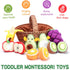 Set 1-3, 1 0-6-12 Jollybaby Plush Stuffed Cloth Fruit Food Toy for Toddler Soft Fruit Basket Montessori Sensory Toy