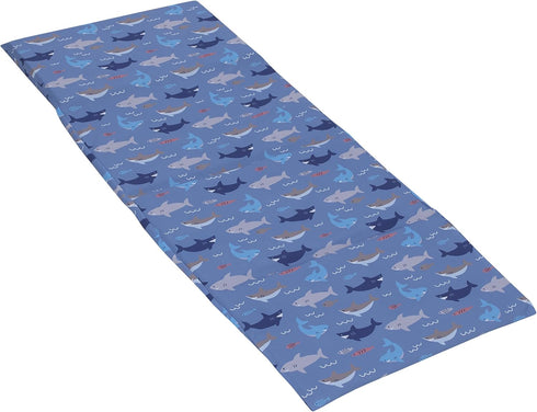 Everything Kids Shark, Fish, Ocean Blue and Grey Preschool Nap Pad Sheet