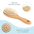 Set Wooden Hair Brush - Premium Baby Comb and Brush - Soft Natural Bristles - Organic Products - Perfect Registry Gift