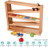 Wooden Ramp Racer with 3 Cars and 2 Balls, Toddler Toys for 1-3 Year Old Gifts