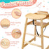 Wonderjune Baby Wooden High Chair Tray, Antique Vintage Toddler Infant Seat Tray Replacement Universal Wooden High