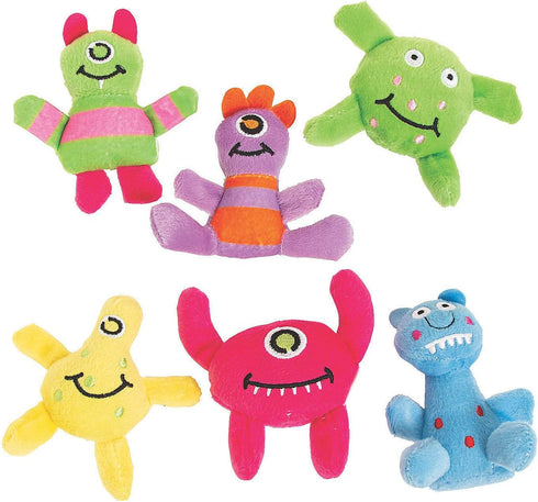Fun Express Monsters Plush Party Favors (1 Dozen) for Halloween