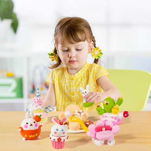 Cutedeer Air Dry Clay Kit, 36 Colors Modeling Clay for Kids, Ultra Light Magic Clay with Sculpting Tools