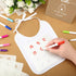 100 50 25 24 1 Panitay Pcs DIY Baby Bibs Decorating Kit White Bibs Stencils Markers Baby Shower Game Sign