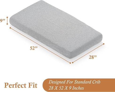 Moonybaby Baby Crib Sheet - 100% Organic Cotton Unisex - Soft Breathable for Standard Crib Toddler Mattresses (Space