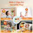 MokukuToys 0 3 6 9 12 Baby Toys for Months, Plush Animal Sensory Hanging Rattle,Newborn Interactive Soft Toys