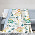 Personalized Baby Blankets for Boys Girls, Custom Baby Blanket with Name, Dinosaur Letters Theme, Super Soft Fleece