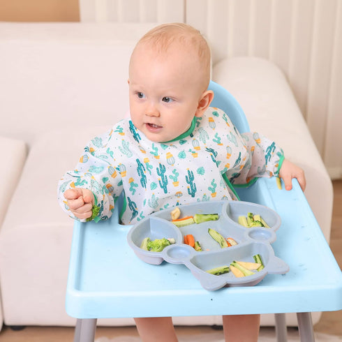 Lictin Long Sleeve Baby Bibs – Fully Waterproof Toddler Smock for Eating, Reusable Infant Bibs (2-5 Years)