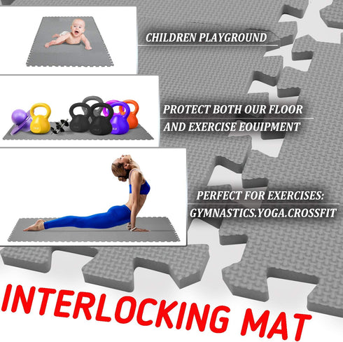 XMTMMD 18 Soft Non-Toxic Foam Baby Play Mat | Toddler Playmat | EVA Foam Interlocking Tiles for Gym, Nursery, Playroom