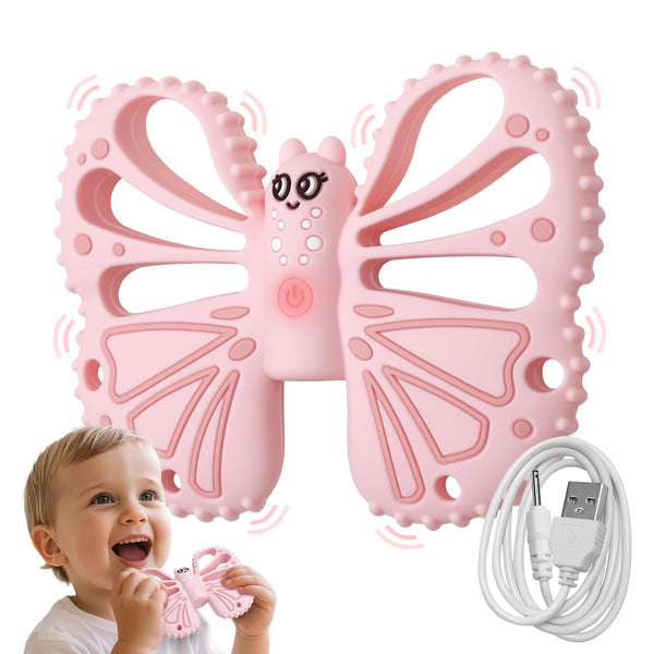 ETETOO Vibrating Teether for Baby - Sensory Chew Toy for Autistic Children &