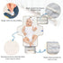 Portable Changing Pad for Baby - Dinosaurs Pattern Waterproof Diaper Changing Mat Travel Changing Pad with Built