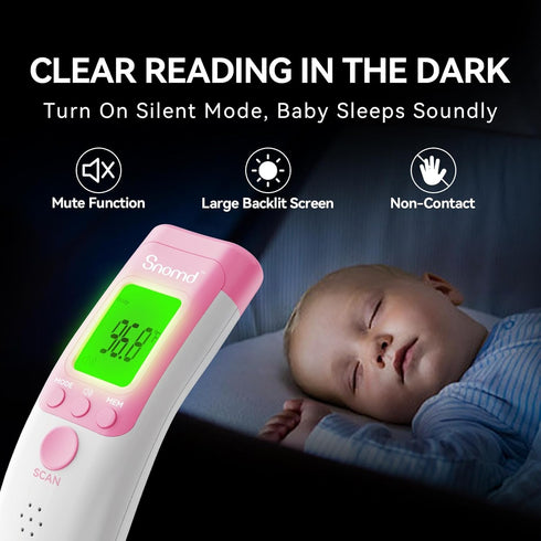 Digital Non-Contact Infrared Forehead Thermometer for Adults and Kids, 3 in 1 Medical Thermometer with Backlight