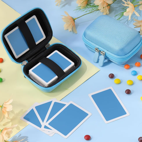 2 Sanwuta Pcs Travel Card Games Case Playing Card Case EVA Hard Protective Storage Carrying Bag for Classic Playing Box