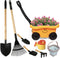 Toddlers Rake & Shovel Set with Wheelbarrow, Kids Yard Tools for Digging,