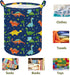 19.7 Inch Dinosaur Round Kids Laundry Hamper, Dino Laundry Basket with Handles, Baby Toys Storage Organizer for Boys &