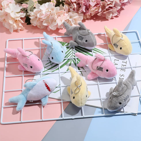Mini Stuffed Animal Soft Shark Plush Toys, 4.7 Inch Tiny Ocean Animal Party Favors for Kids