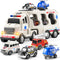 TEMI 5 Pack Ambulance Vehicle Toddler Truck Toys for 3 4 5