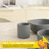 Set, 6 Baby Feeding Piece - Pebble Gray - Includes Suction Bowl, Plate, Silicone Bib, Spoon, Fork for Toddlers & Kids