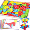 3 otters Wooden Pattern Blocks Shapes for Kids, Geometric Tangram Puzzle with