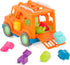 Battat Wonder Wheels Shape Sorter Toy Truck, 9Pc Developmental Toy for Kids, Animal & Fruit Shapes, Recyclable Materials