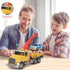 haomsj Big Tow Trucks Toy with Hook and Car for Boys, Pull Back Truck Toys with Light and Sound (1:18 Plastic)