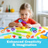 21pcs Dough Tools Dough Tools Play for Kids Clay Accessories with Rolling Pins,Cutters,Roller,Safety Scissors,Plastic