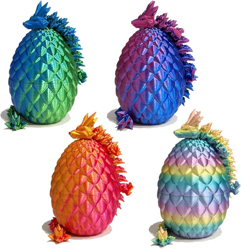 KyooteLfv 3D Printed Dragon Fidget Toy - Articulated Dragon Egg Surprise for Adults