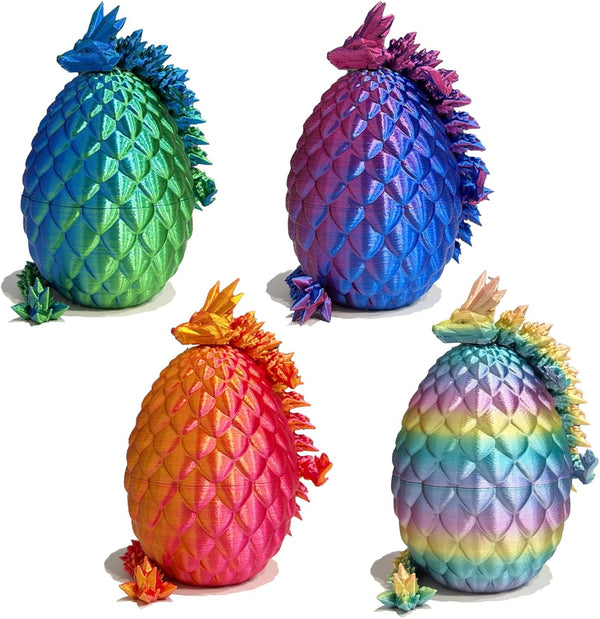 KyooteLfv 3D Printed Dragon Fidget Toy - Articulated Dragon Egg Surprise for Adults