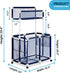 Pool Noodles Holder, Large Mesh Rolling Double Decker Storage Organizer Bin for Toys, Floats, Balls with Noodle Rack