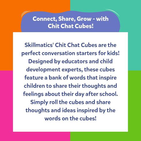 8 4, 5, 6, 7 Skillmatics Conversation Cubes for Kids - Foam Cubes for Social-Emotional Learning, Classroom