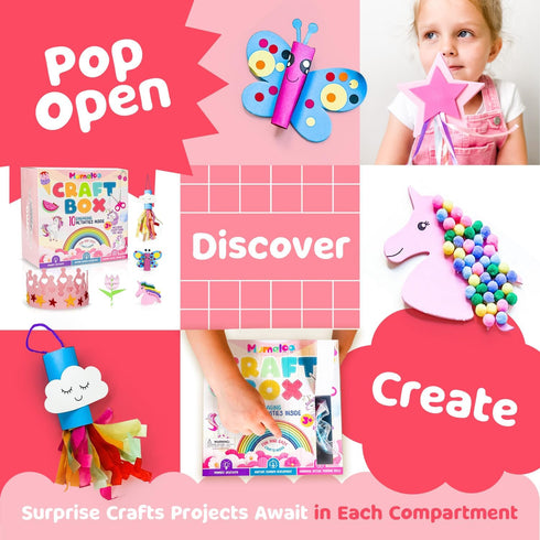 10 4-8, 3 4 5 6 7 8 Mumaloo Unicorn Craft Box - Fun Arts and Crafts for Kids Ages No Mess, Educational, Mermaid Art