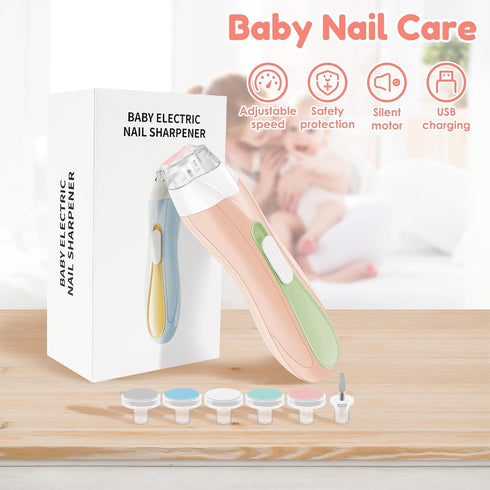 blackonvlm Trimmer, Baby Electric Nail File, Baby Nail Care Nail Clipper Newborn Toddler Toes & Fingernails Nail Kit